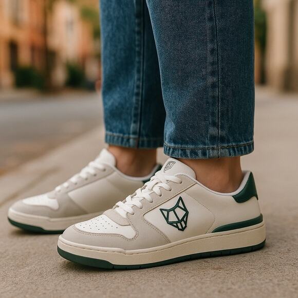 Naked Wolfe Shoes - Naked Wolfe Ravenn Forrest Green Leather Sneakers Womens Size‎ 10 NIB